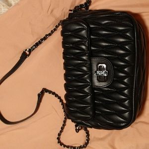 Badgley Mischka Handbag Quilted Detail Black